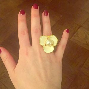 *SOLD* Bloomingdales Floral Enamel Statement Ring
